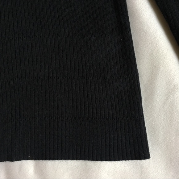 CASLON Black Cotton Long Sleeve Turtleneck - Picture 8 of 10